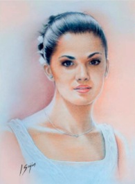 Retrato de Novia al Pastel (50x65cm)